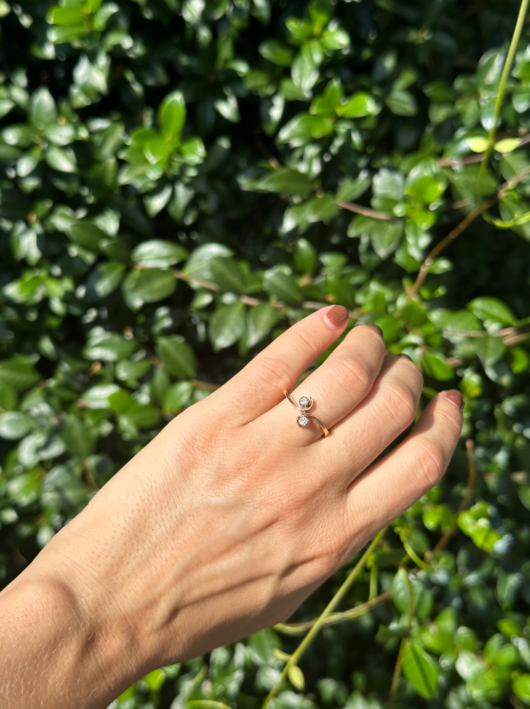 VINTAGE 14CT TOI ET MOI DIAMOND RING