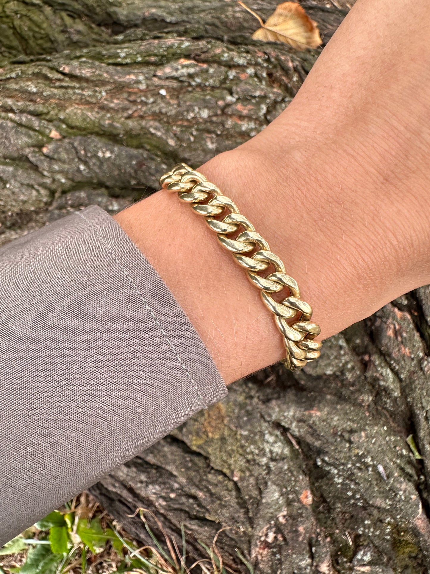 VINTAGE 14CT BUTTER ME UP CURB LINK BRACELET