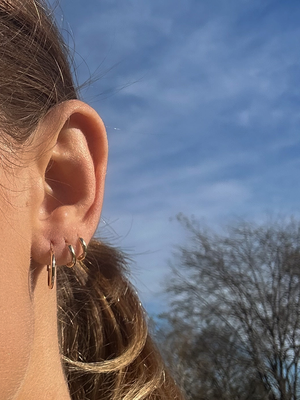 VINTAGE 14CT ESSENTIAL HUGGIE EARRINGS
