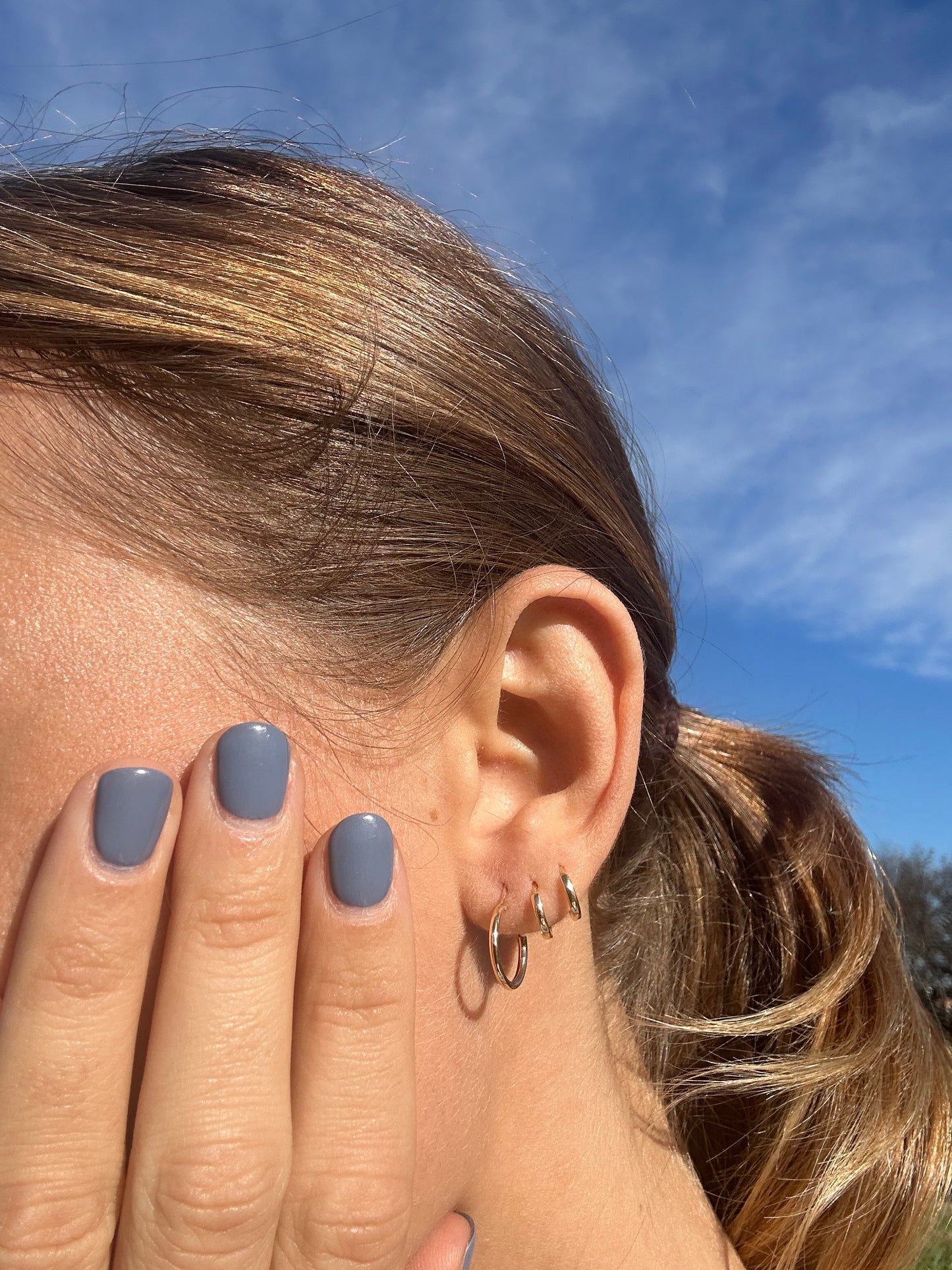 VINTAGE 14CT ESSENTIAL HUGGIE EARRINGS