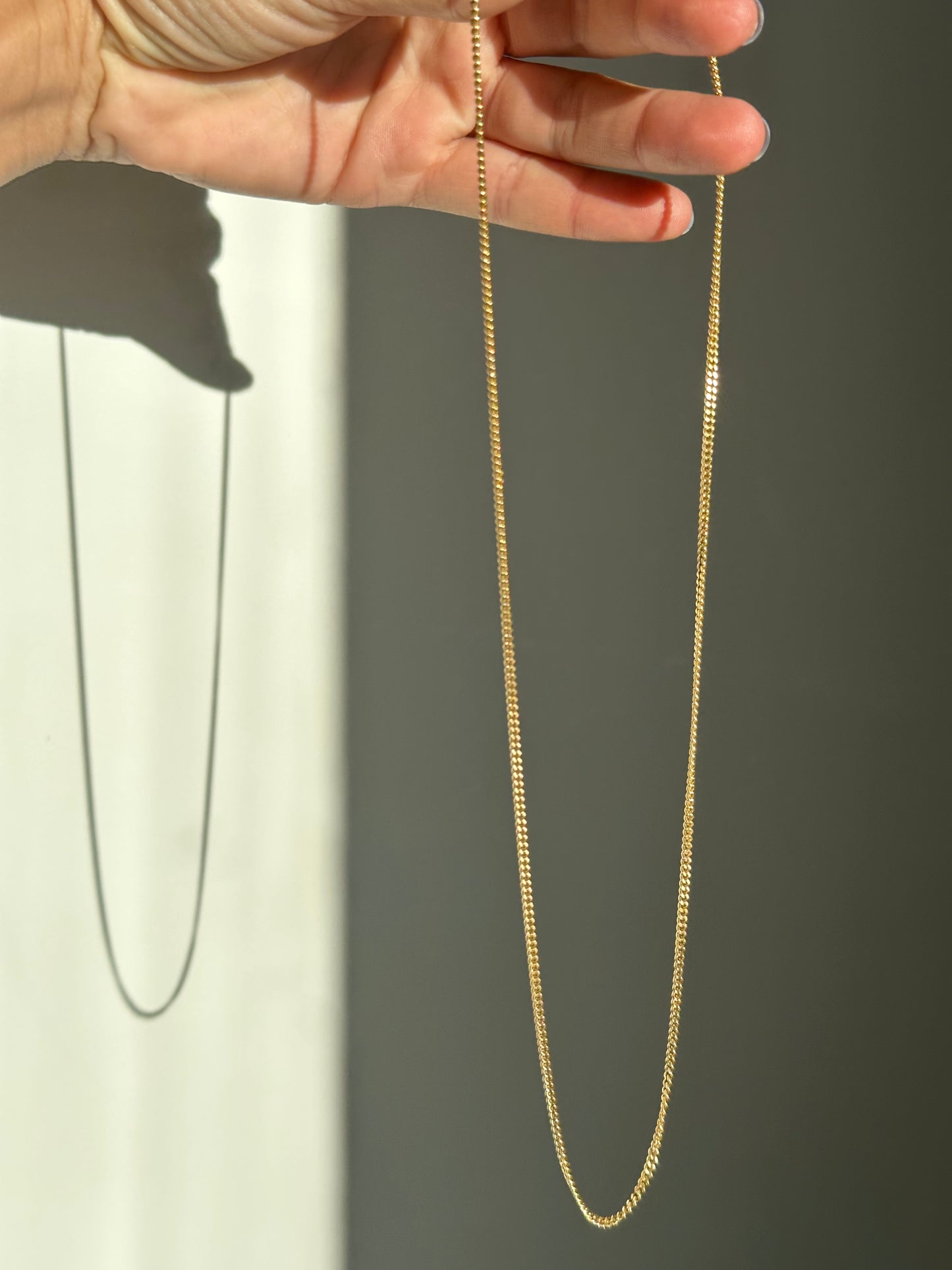 VINTAGE 14CT TIGHT CURB LINK NECKLACE