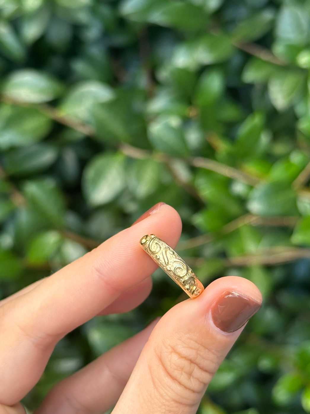 VINTAGE 18CT SWIRL RING