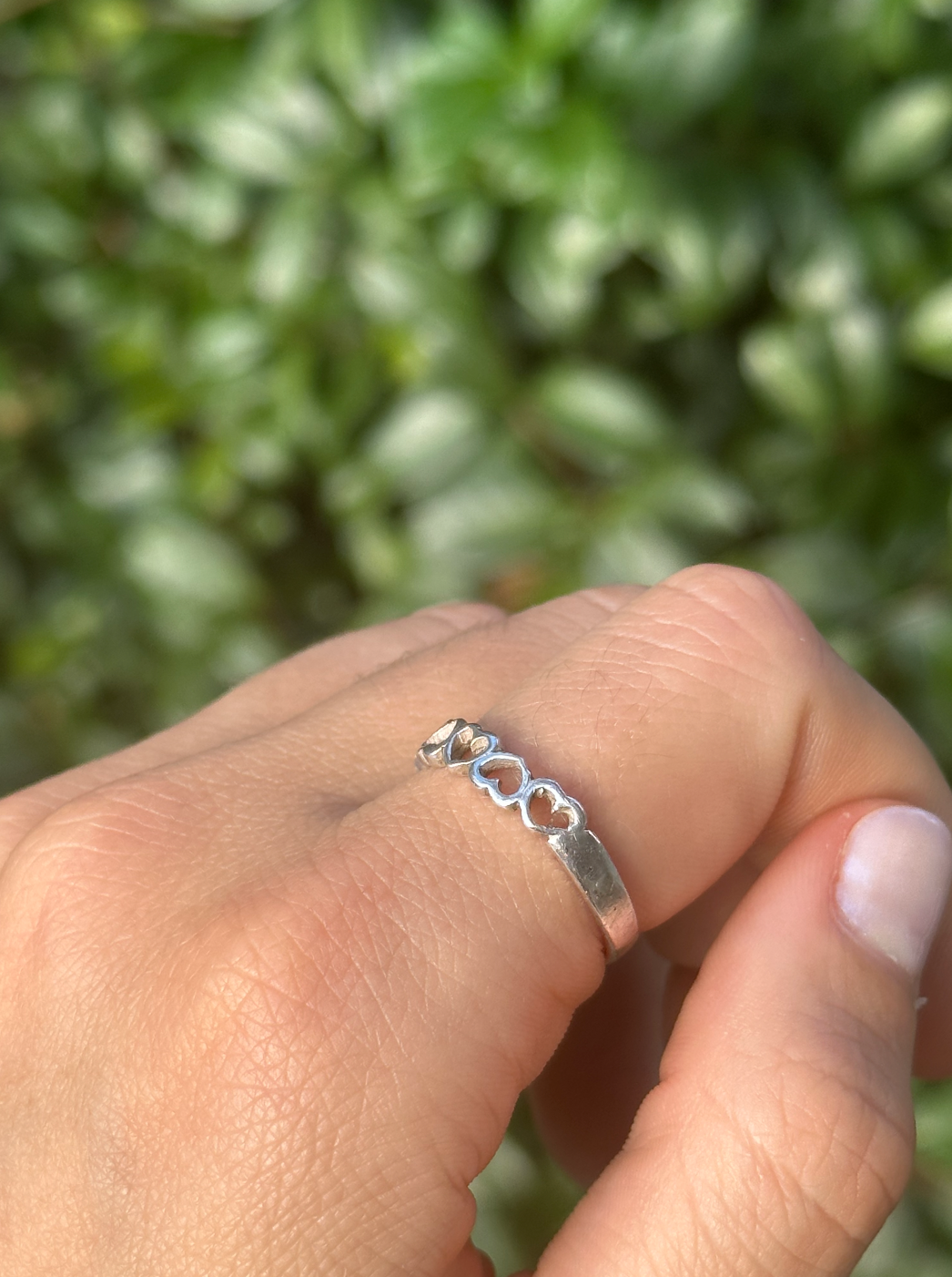 SILVER ESTATE HEART RING