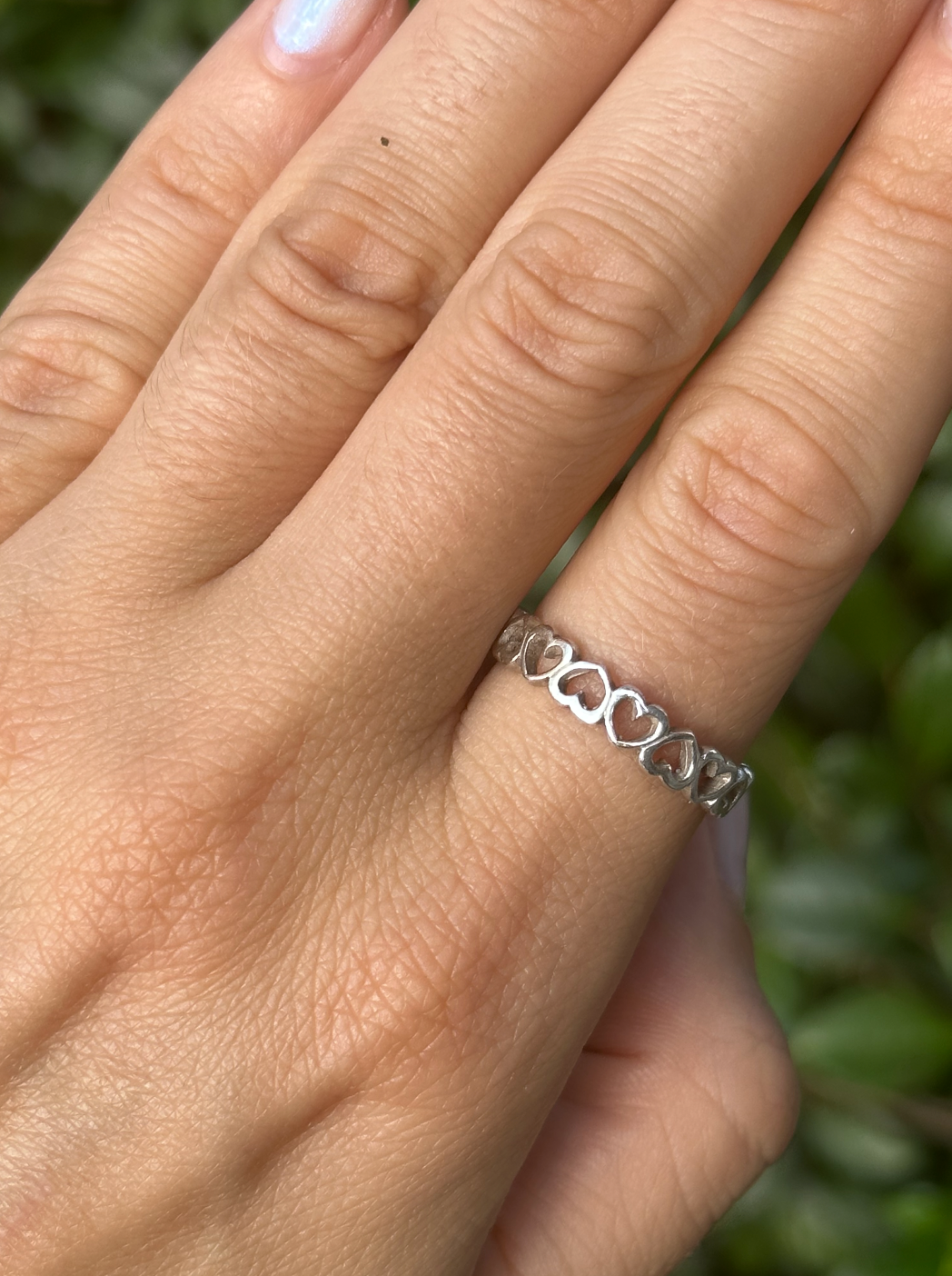 SILVER ESTATE HEART RING