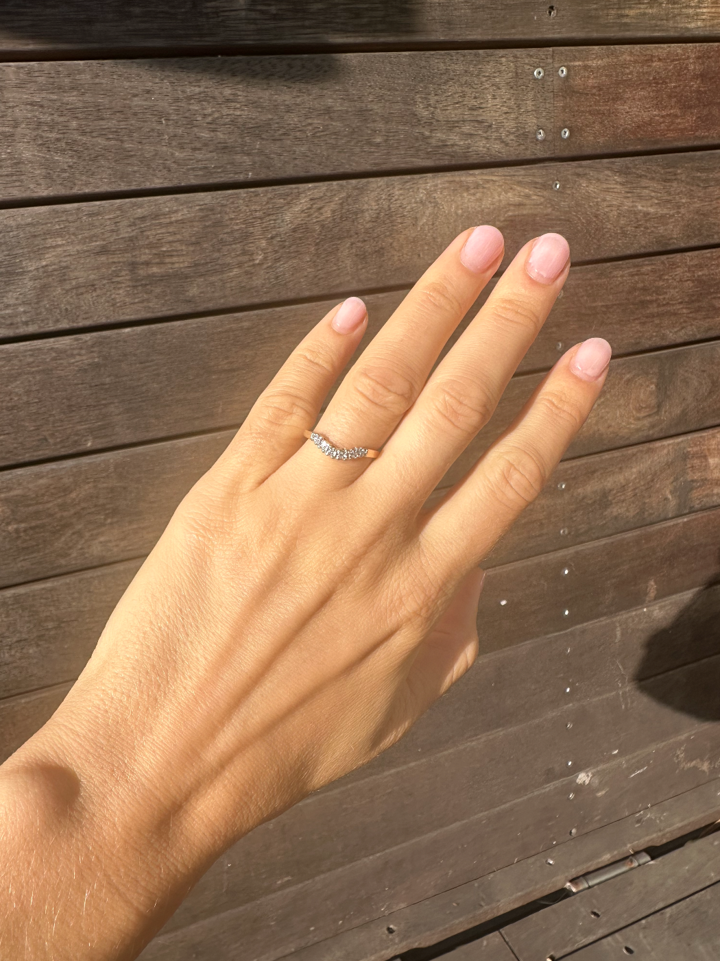 VINTAGE 18CT DIAMOND WAVE RING