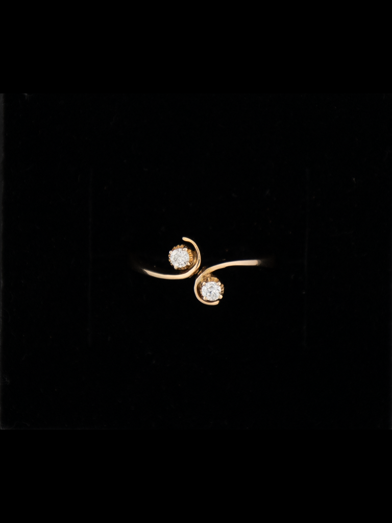 VINTAGE 14CT TOI ET MOI DIAMOND RING