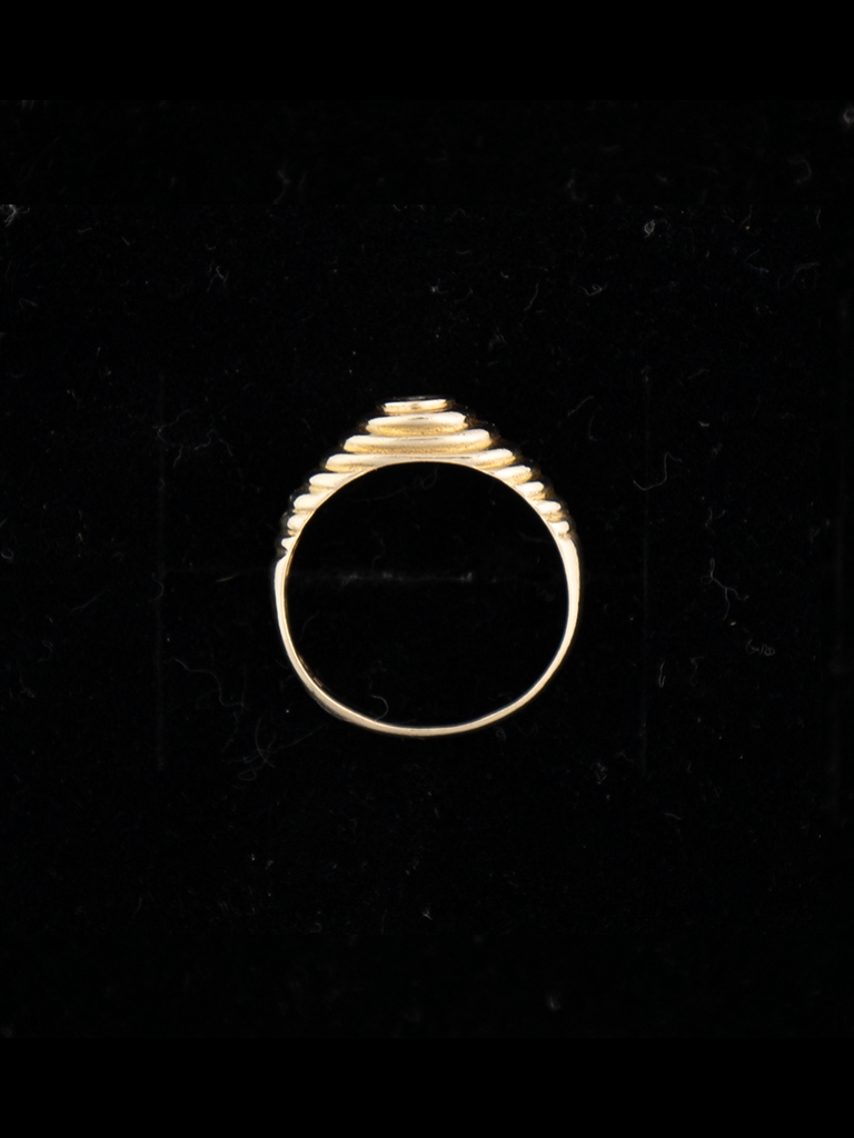 ESTATE 9CT CHAMPAGNE DIAMOND MOUNTAIN RING