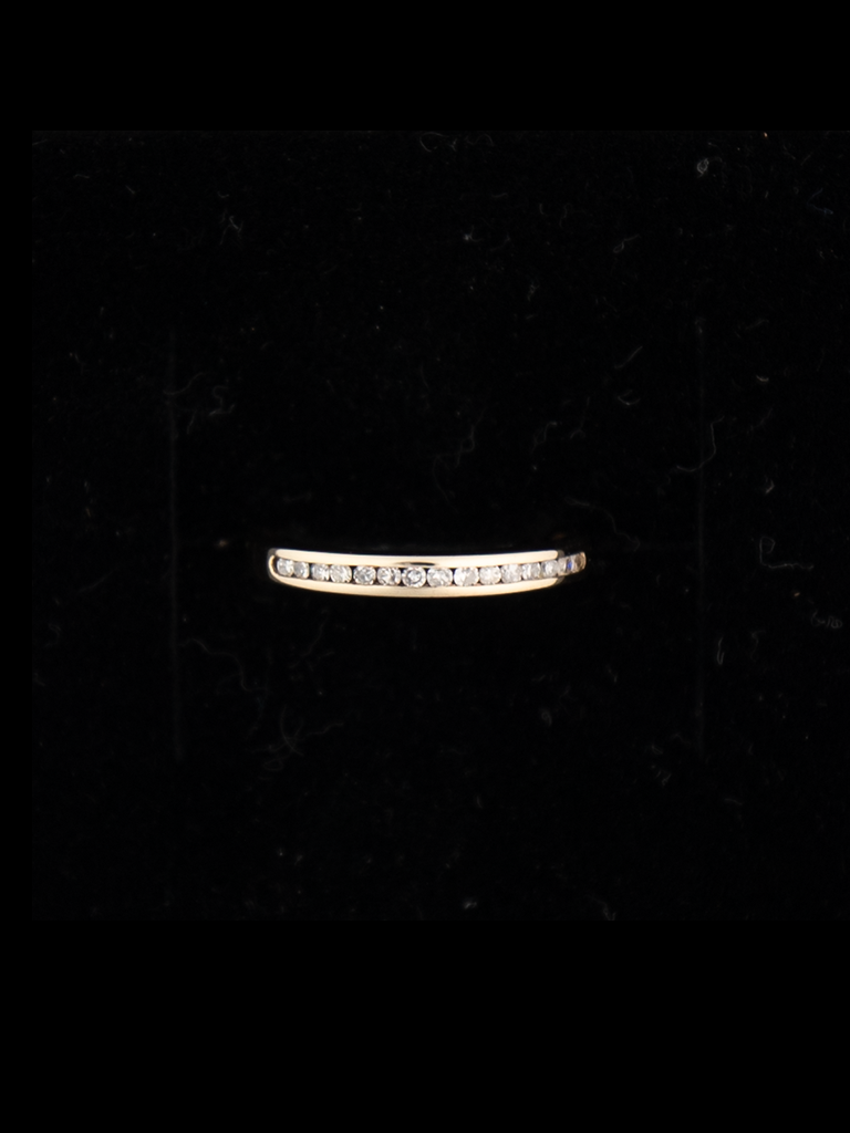 ESTATE 9CT DIAMOND HALF ETERNITY BAND
