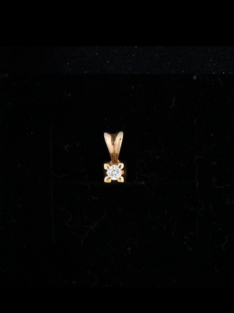 VINTAGE 9CT DIAMOND DROP PENDANT