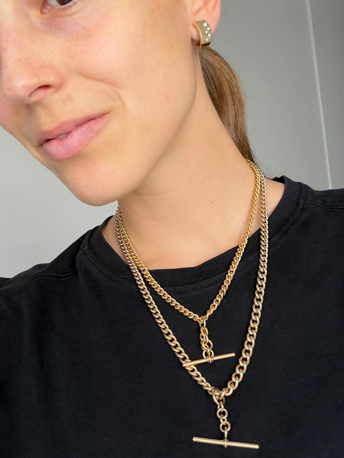 HEAVY 9CT YELLOW GOLD ALBERT CHAIN