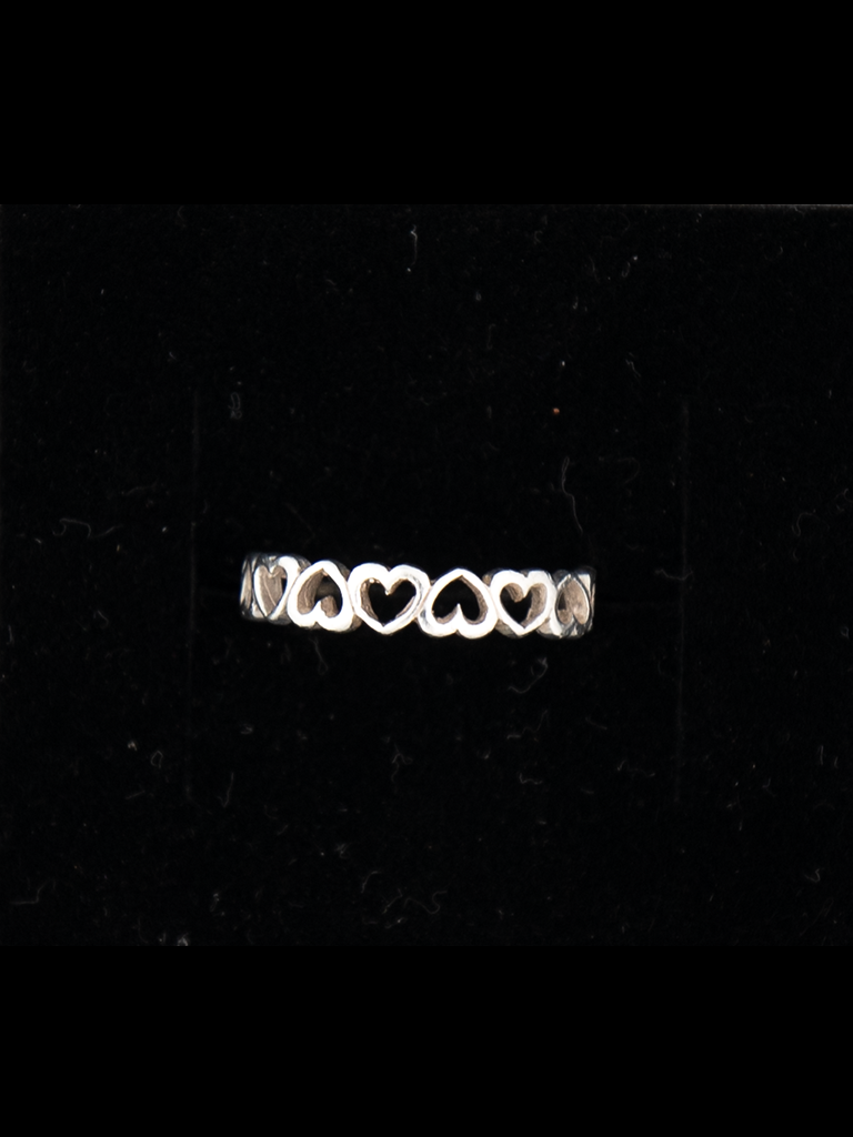 SILVER ESTATE HEART RING