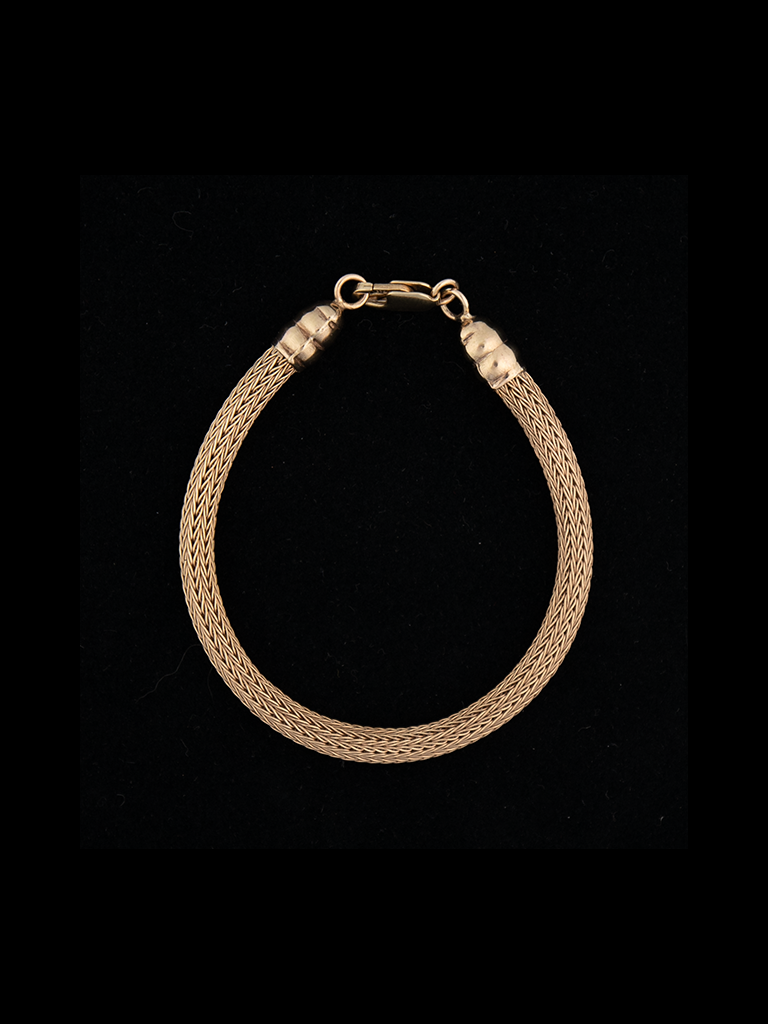 ESTATE 9CT TEXTURED MESH BRACELET