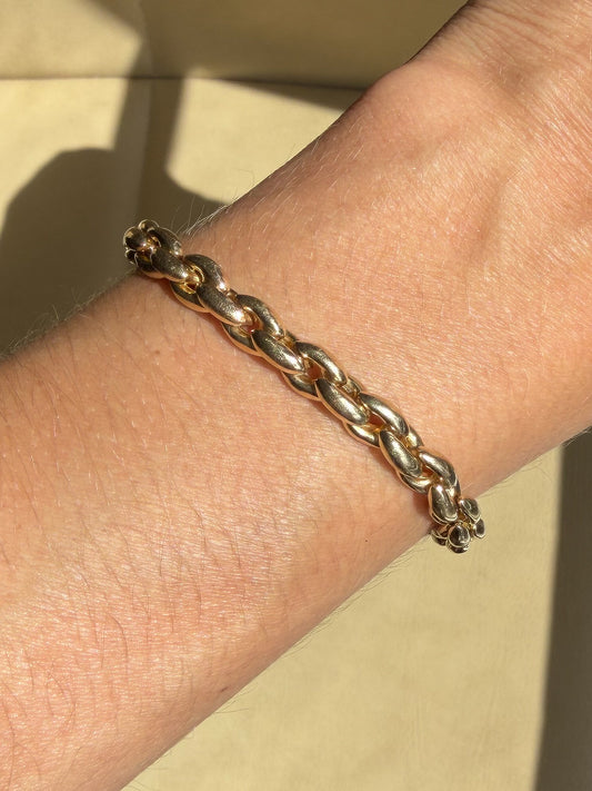 VINTAGE 9CT ITALIAN FANCY LINK BRACELET