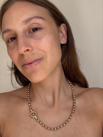 VINTAGE HEAVY ROLO BELCHER NECKLACE