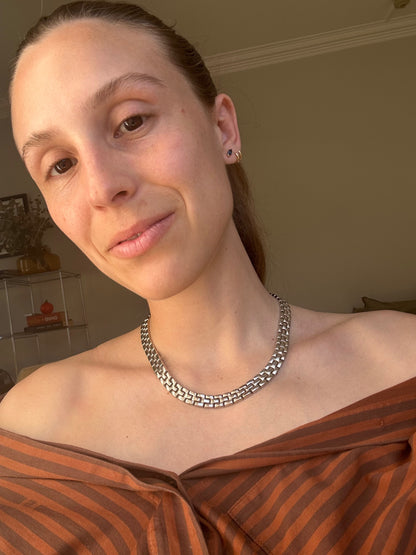 HEAVY VINTAGE SILVER PANTHER LINK