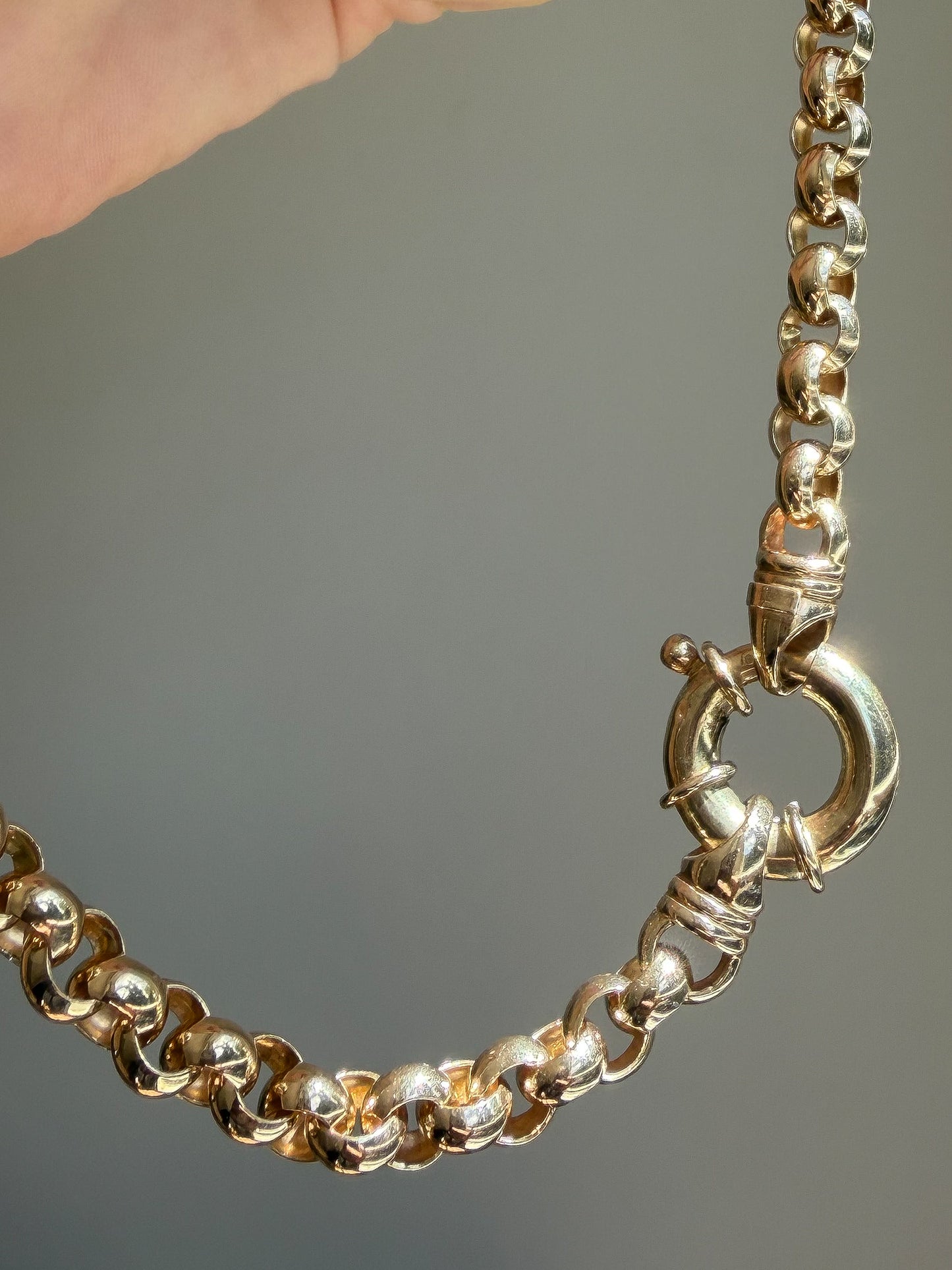 VINTAGE HEAVY ROLO BELCHER NECKLACE