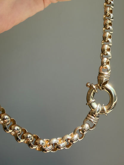 VINTAGE HEAVY ROLO BELCHER NECKLACE