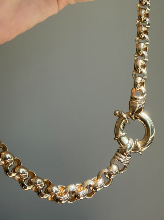 VINTAGE HEAVY ROLO BELCHER NECKLACE
