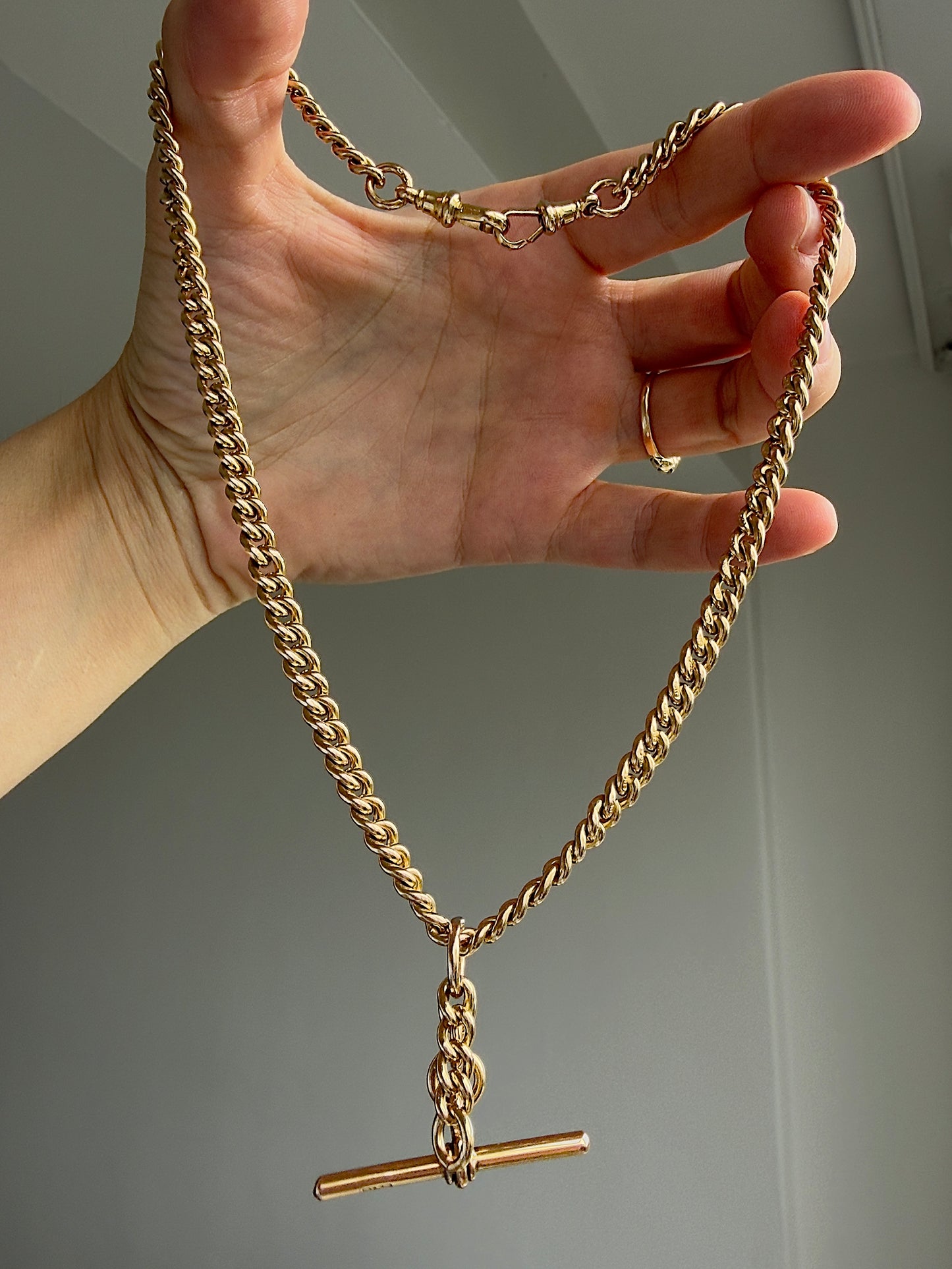 HEAVY 18CT GOLD ALBERT CHAIN