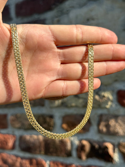 VINTAGE 14CT BISMARK LINK NECKLACE