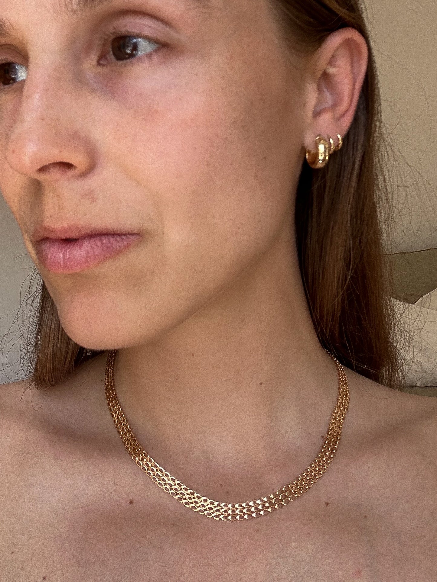 VINTAGE 9CT UNOAERRE MESH NECKLACE