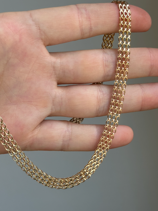 VINTAGE 9CT UNOAERRE MESH NECKLACE