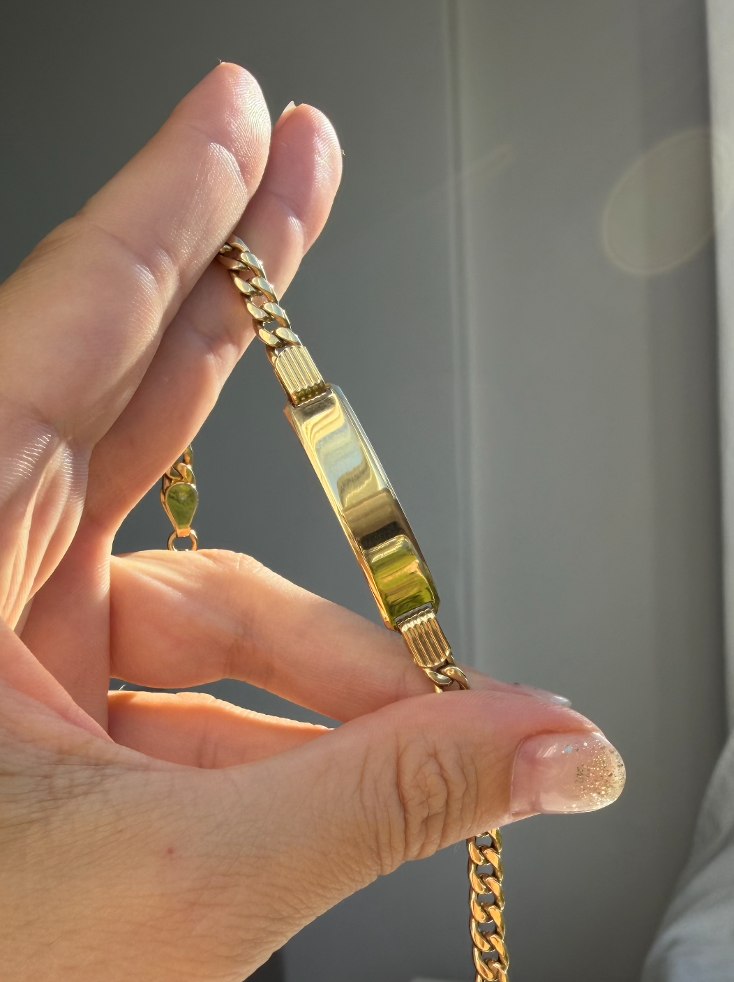 ESTATE ITALIAN 18CT GOLD ID BRACELET