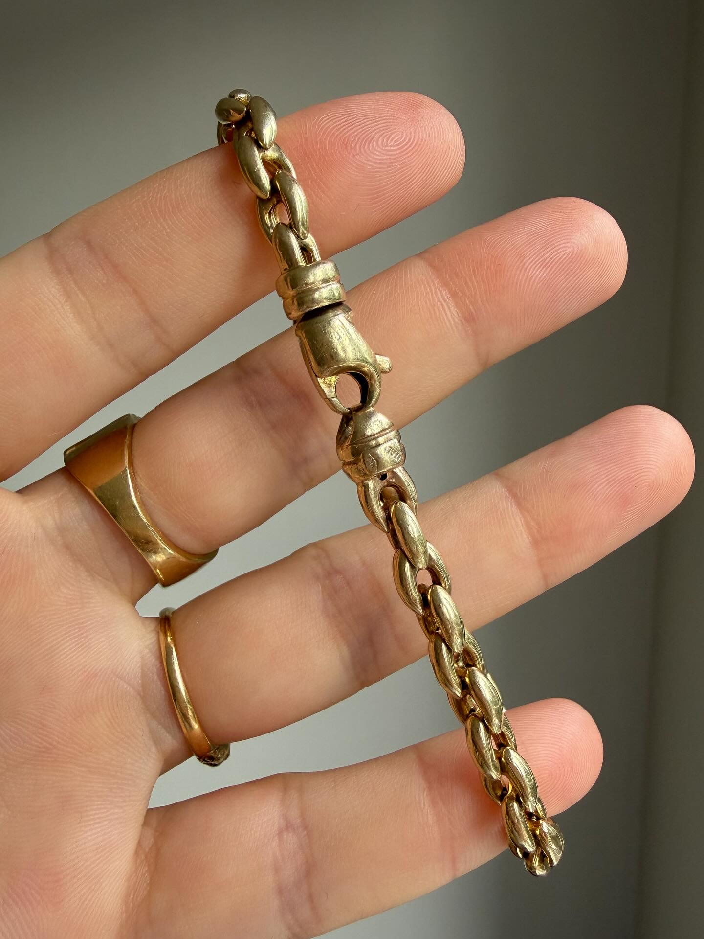 VINTAGE 9CT ITALIAN FANCY LINK BRACELET