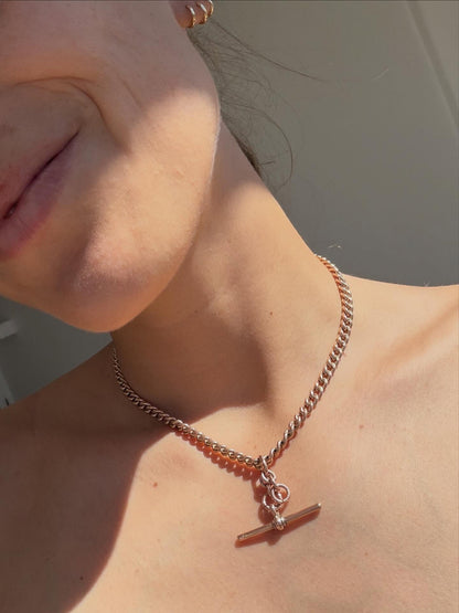 ANTIQUE 9CT GOLD ALBERT CHAIN