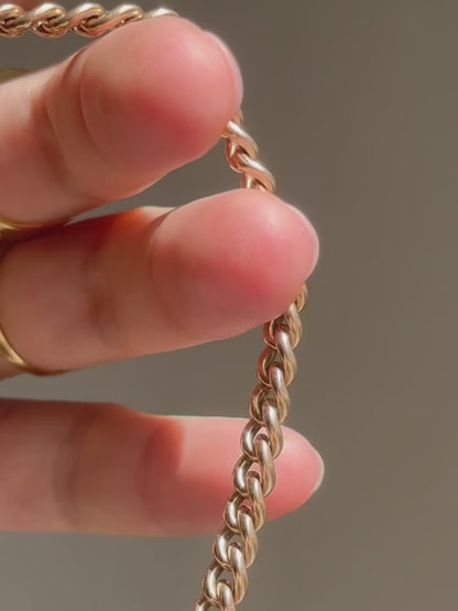 VINTAGE HEAVY 9CT GOLD ALBERT CHAIN