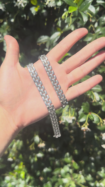 HEAVY VINTAGE SILVER PANTHER LINK