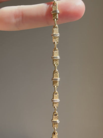 VINTAGE 18CT RARE ITALIAN FANCY LINK NECKLACE