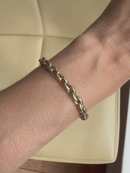 VINTAGE 9CT ITALIAN FANCY LINK BRACELET