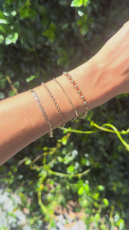 VINTAGE 14CT GOLD ROPE BRACELET