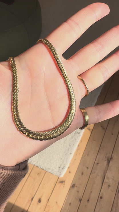 ESTATE 14CT GRADUATED CURB LINK NECKLACE