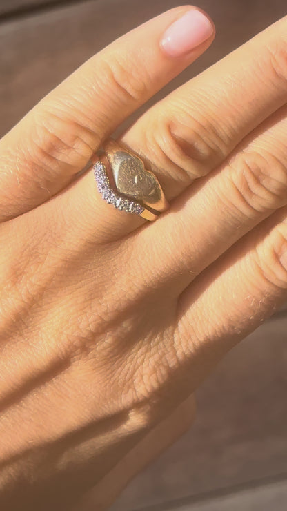 VINTAGE 18CT DIAMOND WAVE RING