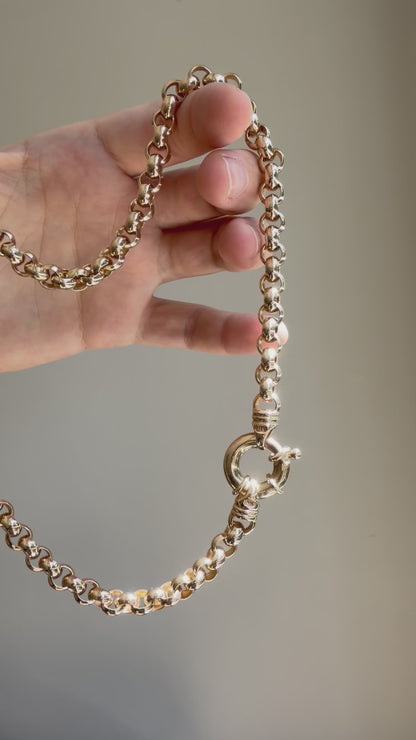 VINTAGE HEAVY ROLO BELCHER NECKLACE