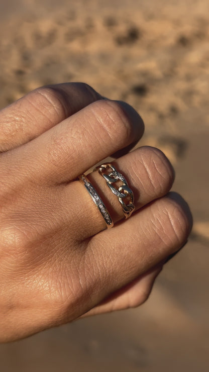 VINTAGE 9CT ROPE TWIST RING